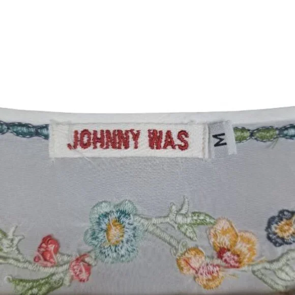 RARE Johnny Was Floral Embroidered Cupra Rayon Tunic - Picture 8 of 9